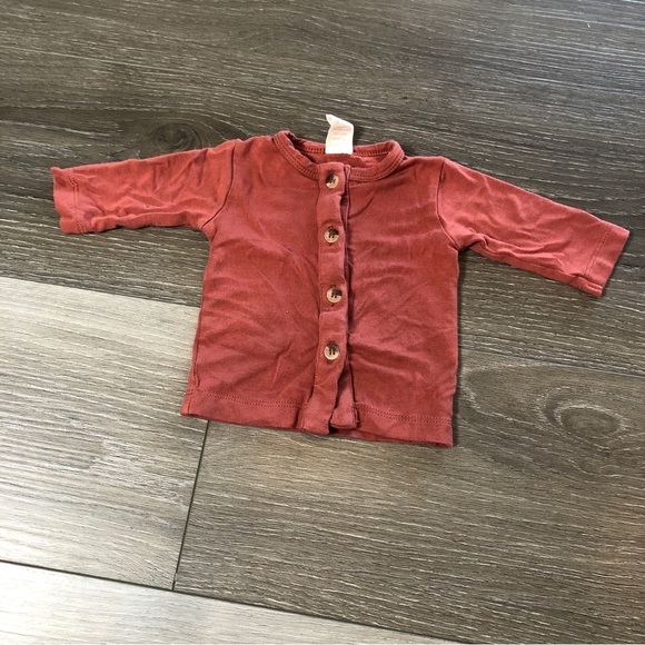 Kate Quinn Baby Bamboo Collection Unisex Kids Orange Long Sleeve Size 0-3 Months - Picture 2 of 9